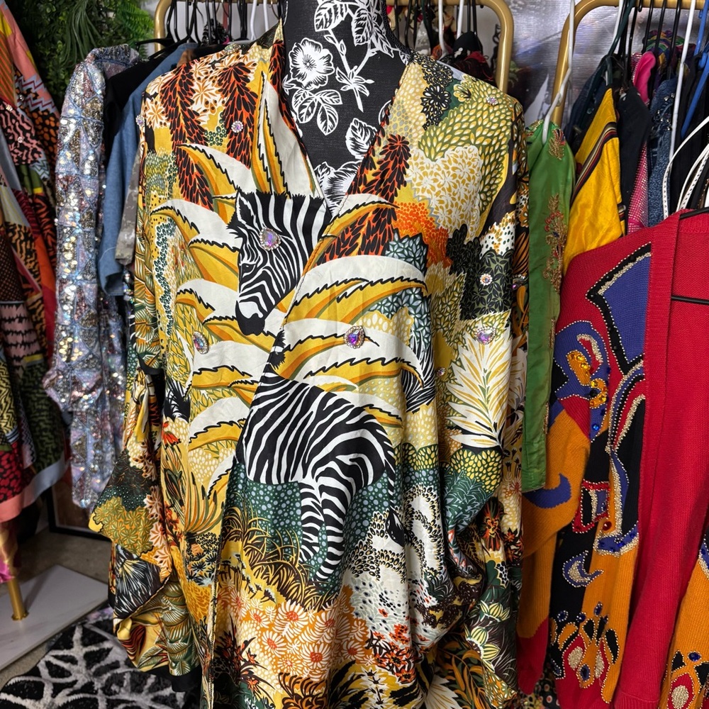 Vibrant Animal Print Blouse